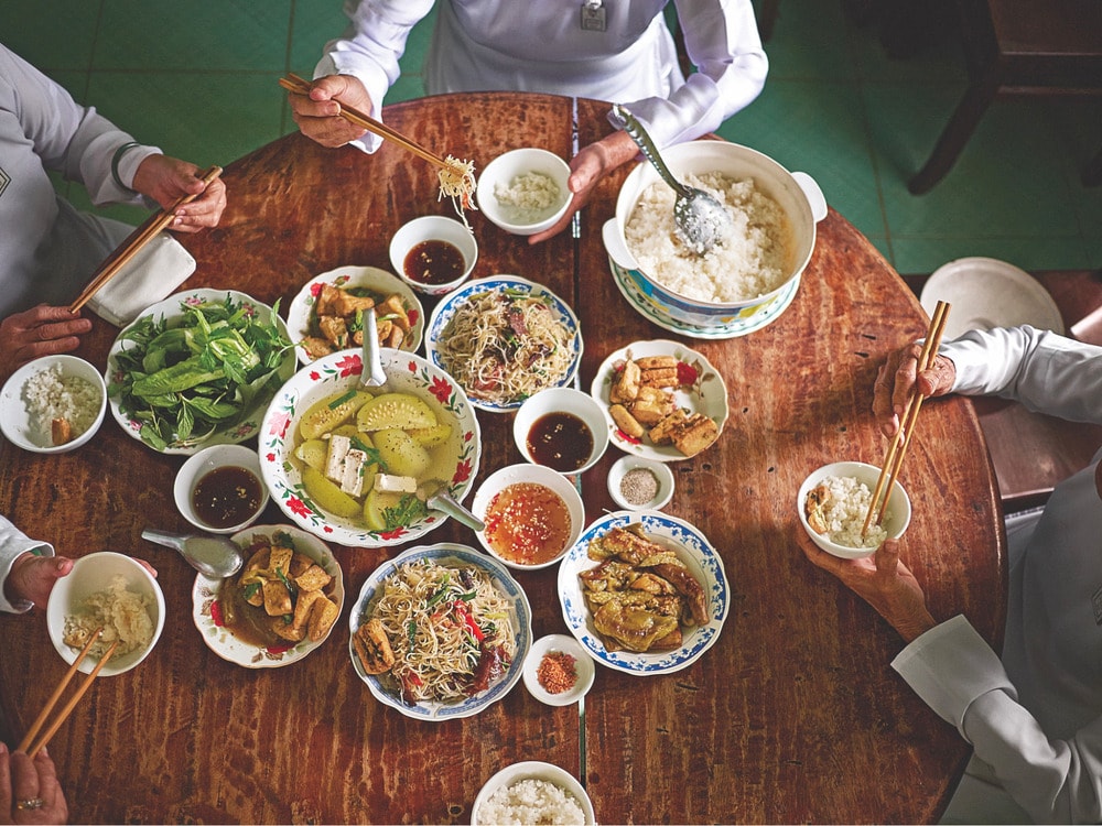 Enjoy vegetarian meal